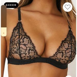 Embroidered Triangle Bra